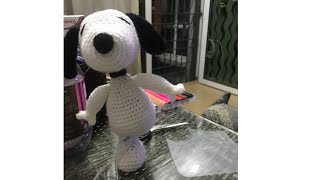 How To Crochet Snoopy Leg. Lesson 35, Part 4. Left Handed. Renos Crochet.