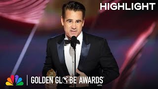 Colin Farrell Wins Best Actor In A Musicalcomedy Motion Picture 2023 Den Globe Awards On Nbc