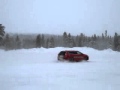 Volvo V60 2011 T6 AWD (R-Design) drifting on snow in Sweden
