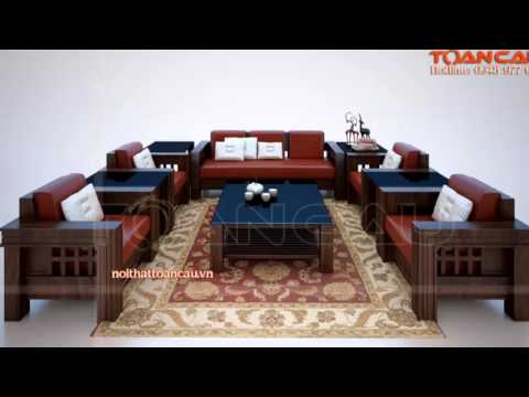 Mẫu bàn ghế gỗ đẹp - Bàn ghế sofa gỗ cho phòng khách