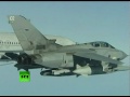 Video of RAF Tornado jets mid-air refueling en route to Libya