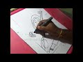 Meera bai & krishna bhagavan pencil drawing