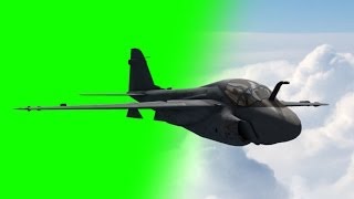 Jet Grumman A-6 Intruder Aircraft Fly  Green Screen - Free Use