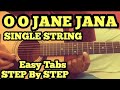 Oh Oh Jane Jana Guitar Tabs/Lead (intro) Lesson on Single String for Beginners | Guitar in Hindi