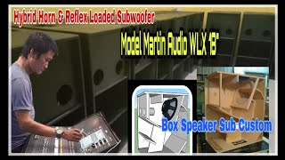 Box Speaker Subwoofer Custom Wlx 18 Horn And Reflex Loaded Subwoofer Audio