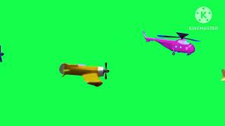 Big Jet, Flying Machines, And Rocket Ping By Green Screen Version 2