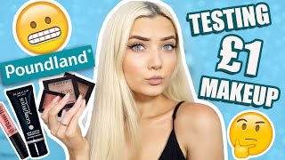TESTING £1 POUNDLAND MAKEUP! DOES IT WORK? 😱 TESTING £1 POUNDLAND MAKEUP! DOES IT WORK? 😱