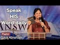 Speak HIS Word Daily(Full Msg) - Pastor Priya Abraham - 13 Jan 2019