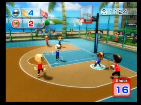 Wii Resort Basketball Pickup Game