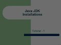 JAVA Introduction:JDK Installation