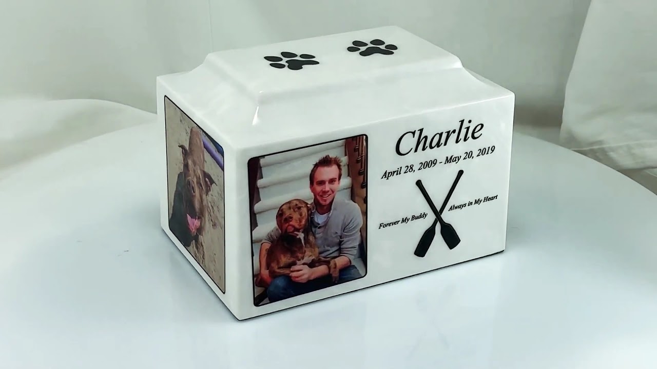 Color Photo Granite Pet Cremation Urn Vault - 3 Sizes