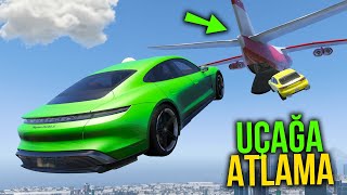 Hızlı PORSCHE Arabalar Uçağa Atlamaya Çalışıyor | Örümcek Abi ile GTA 5