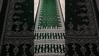Exclusive Soft Blended Bangalore Silk Hand Embroidered Gujrati Sch Saree With Bp