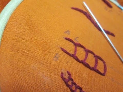 open chain stitch in hand embroidery ?????open chain stitch ...