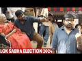 காலில் விழுந்த வணங்கிய VJS | Vijaysethupathi Casted His vote at Lok Sabha Election 2024