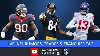 NFL Rumors, Antonio Brown, Odell Beckham, Le’Veon Bell, Players Who Could Be Traded, & Franchise Tag