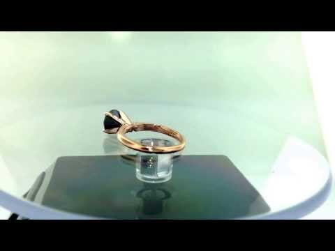 Fancy Black Diamond Solitaire Engagement Ring 14k Rose Gold 1.05 Carat Certified handmade Fancy Black Diamond Solitaire Engagement Ring 14k Rose Gold 1.05 Carat Certified handmade