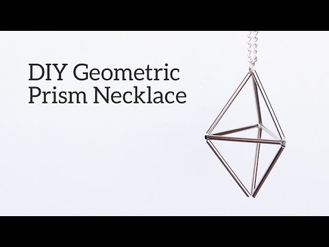 DIY Geometric Prism Necklace - YouTube