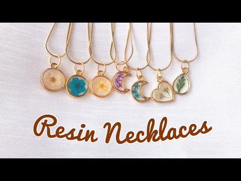 How To Make Resin Necklaces | Minimalist Resin Necklaces | UV Resin - YouTube