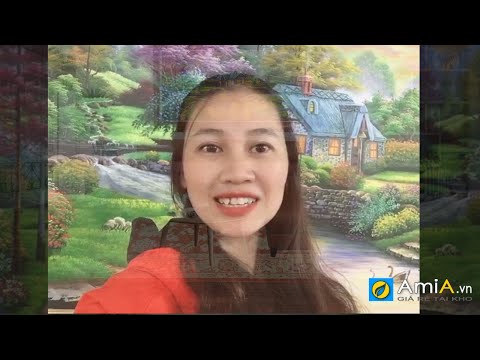 Tranh vẽ sơn dầu phong cảnh Châu Âu treo trên ghế sofa| Nội thất giá rẻ tại kho