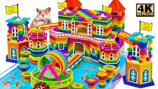 Satisfying Video | How To Build Amazing Hamster Floating Playground Castle From Magnetic Balls