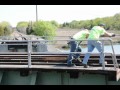 Lewes railroad swing bridge in action