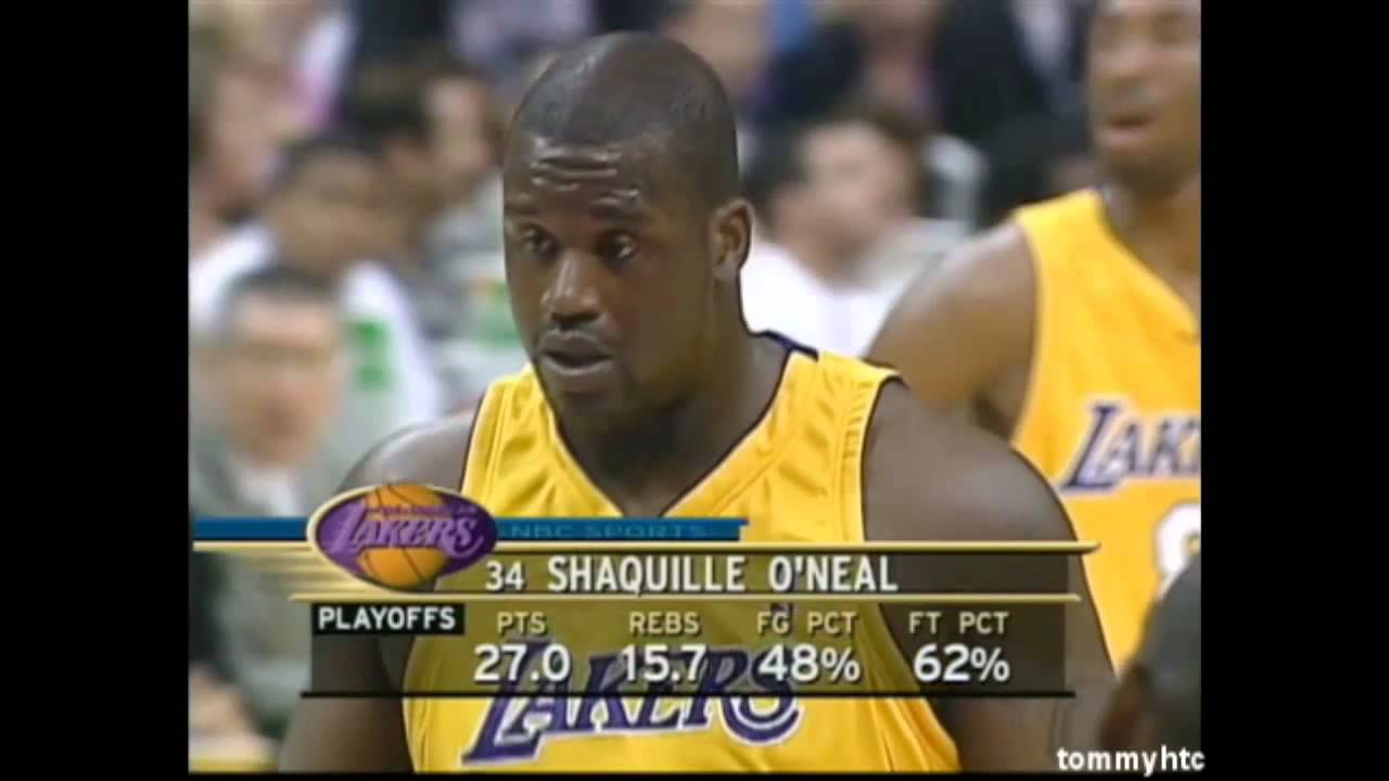 Shaq doing his best at the free throw line - YouTube