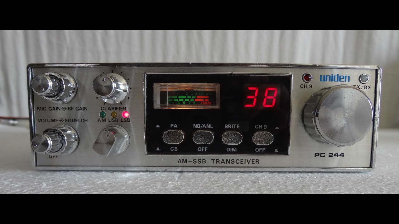 Uniden PC244 AM SSB 40 channel transceiver for CB band YouTube