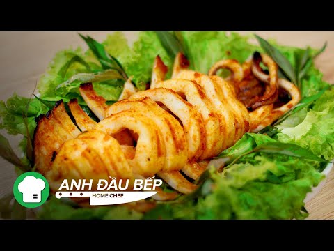 Mực Nướng - Cách làm Mực Nướng Muối Ớt Giòn Ngon - Anh Đầu Bếp