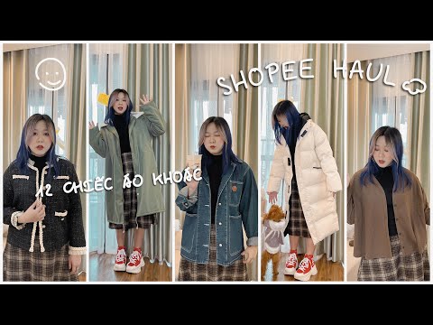 SHOPEE HAUL 10 | 12 CHIẾC ÁO KHOÁC CỰC ẤM | SẮM ÁO KHOÁC CHƠI TẾT | kieuchinh2706