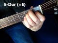 Gitarrengriffe für Anfänger - Basis-Akkorde Gitarre Em E Am A (Dur/Moll)
