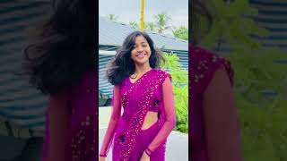 Amala Cute Saree Hip Navel Show