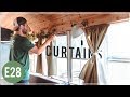 CHEAP & EASY DIY Curtains and Rods for Skoolie, van, RV or house! - E28