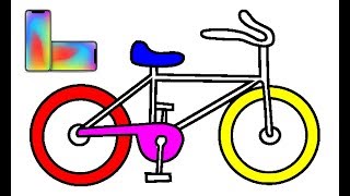how to draw bike easy coloring page for kids