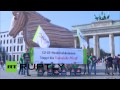 Huge Trojan horse protests EU-US trade deal in Germany