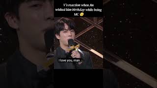 Jin Wishing V Happy Birthday And His Reaction