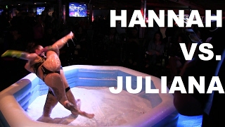 Extreme Body Slams In Soap Hannah Vs. Juliana Oil Wrestling Season 2 Night 3