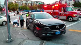 Bellevue Traffic Collision Car Crash Auto Accident Two Vehicles Washington State 091517 USA PT