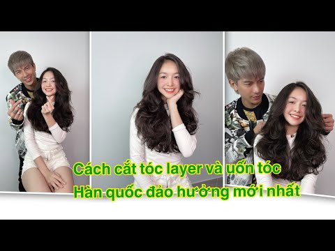 Hùng đông tinh cắt tóc layer , và uốn tóc đảo hướng mới nhất ,uốn tóc bung đảo hướng