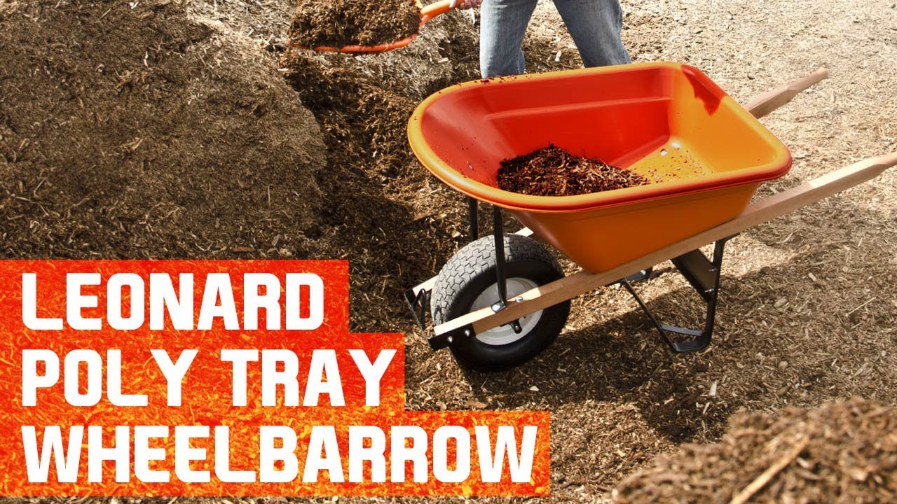Poly Tray Wheelbarrow with Flat Free Tire. - YouTube