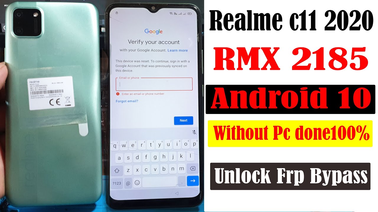 Realme C11 RMX2185 Frp Bypaass Android 10 Without Pc Realme C11 RMX2185 Frp Bypaass Android 10 Without Pc