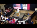 College speaker calls out Hillary Clinton at her own rally