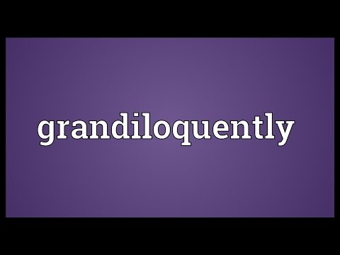 Header of grandiloquently