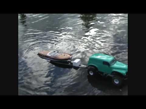 RC Riva Ariston Launch & Recovery From Trailer First Launch Recovery Of Rc Riva Ariston Model From Scratch Built Trailer The Rig Is Towed...