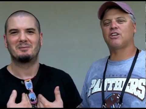 Phil Anselmo Bobby Hebert at the Saints Training Camp Aug 3 2011 