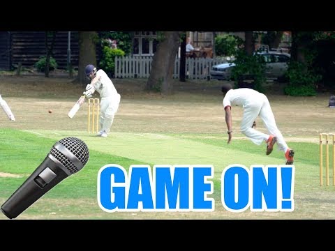 BATTING IN A MATCH & WEARING A MICROPHONE