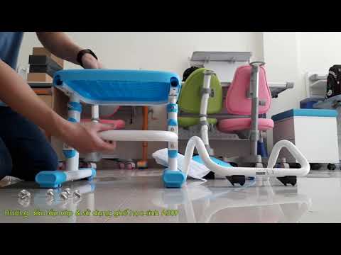 Hướng dẫn lắp ráp và sử dụng ghế học sinh thay đổi chiều cao A309 - htdkids.vn