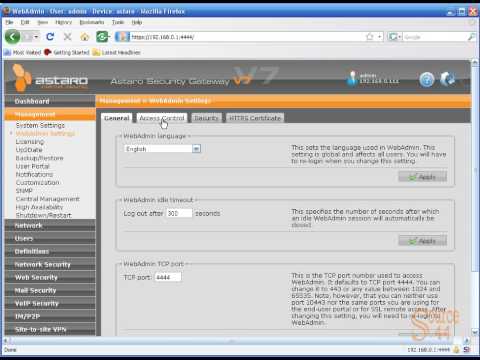 This video demonstrates how to limit administrative access to your Astaro Security Gateway. See more at www.theacademypro.com This video demonstrates how to limit administrative access to your Astaro Security Gateway. See more at www.theacademypro.com