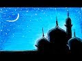How to draw Ramadan Mubarak with Oil Pastel.Step by step(easy draw)
