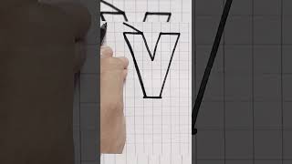 How To Write V Letter In 3D